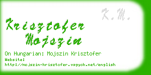 krisztofer mojszin business card